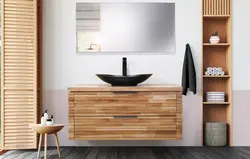 ארון אמבטיה תלוי BOLIVIA בוצ'ר מלא + כיור מונח מתנה