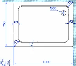 אגנית מלבנית