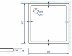 אגנית מרובעת 80×80
