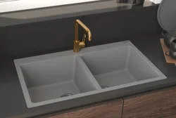 כיור מטבח גרניט כפול דגם OPAL86