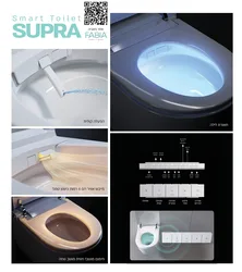 אסלה חכמה דגם SPLASH סט שלם אסלה, לחצן, ומיכל הדחה סמוי