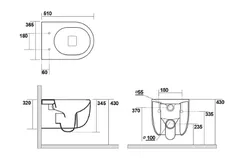 אסלה תלויה NORIN AXA – דגם GLIMP