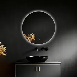 מראה דגם LUNA תאורת LED ב־3 צבעים מנגנון מפזר אדים