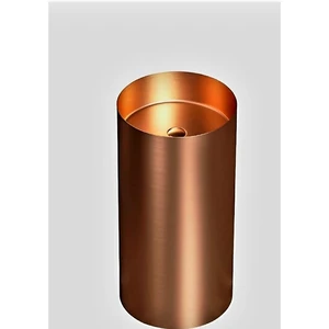 כיור נירוסטה עומד COZY רוז גולד מט 40×40×85 ס"מ