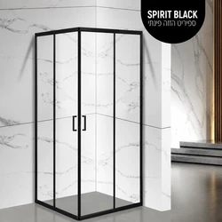 מקלחון הזזה פינתי BLACK SPIRIT